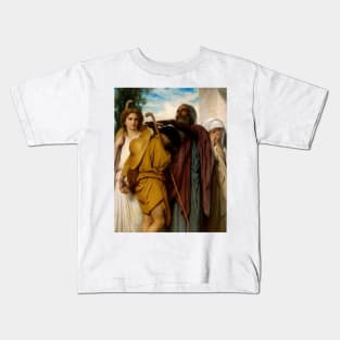 Tobias Saying Good-Bye To His Father by William-Adolphe Bouguereau Kids T-Shirt